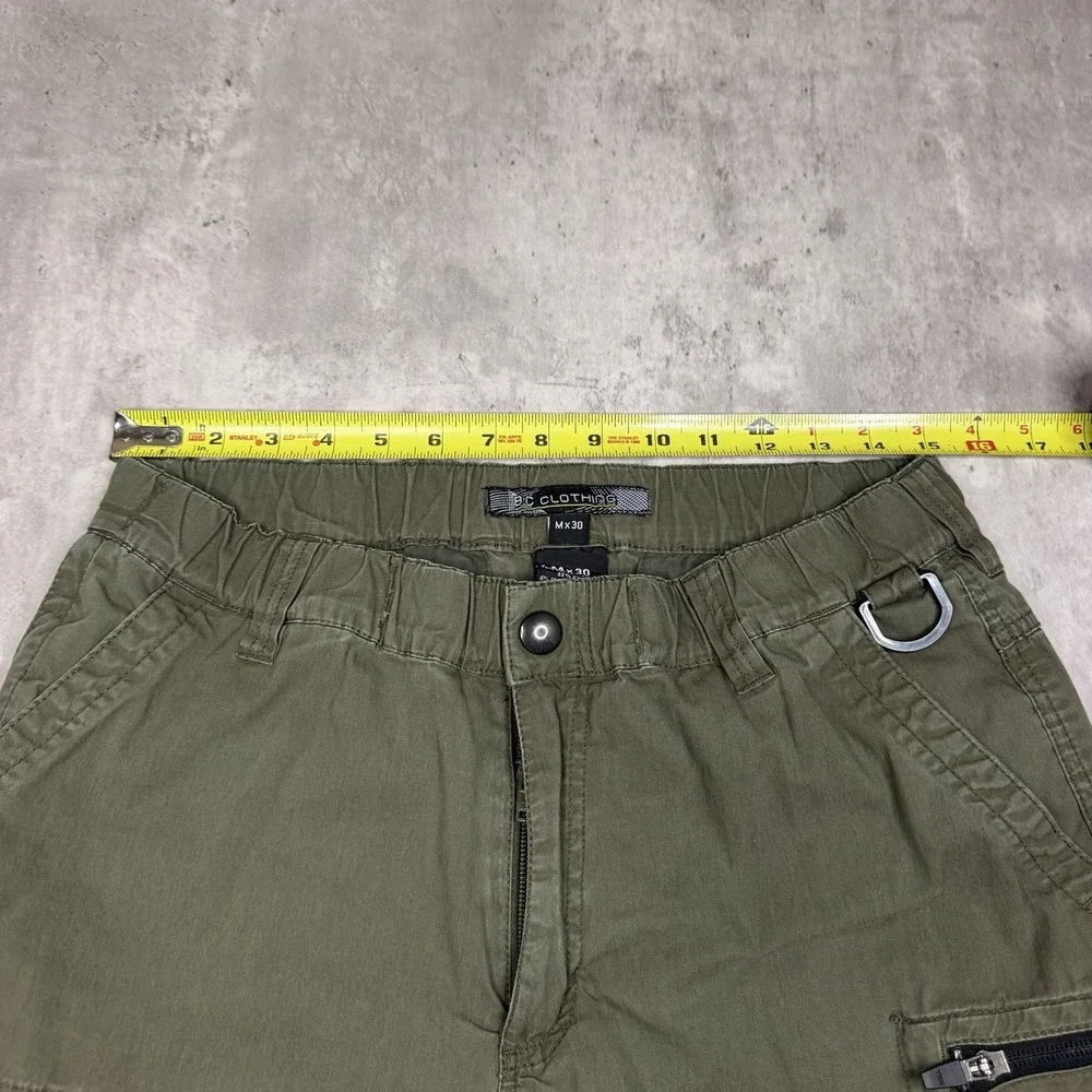 BC Clothing Men's Convertible Cargo Hiking Pants Shorts Olive Green Sz Mx30